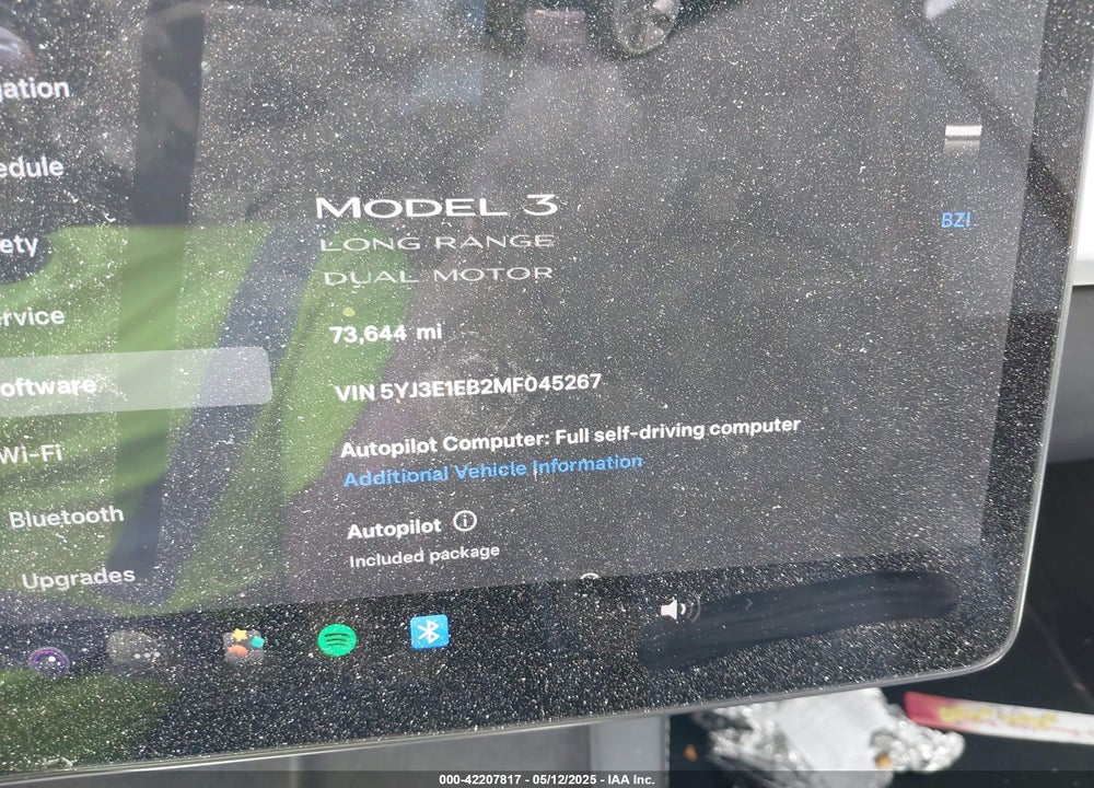 2021 TESLA MODEL 3 VIN: 5YJ3E1EB2MF045267