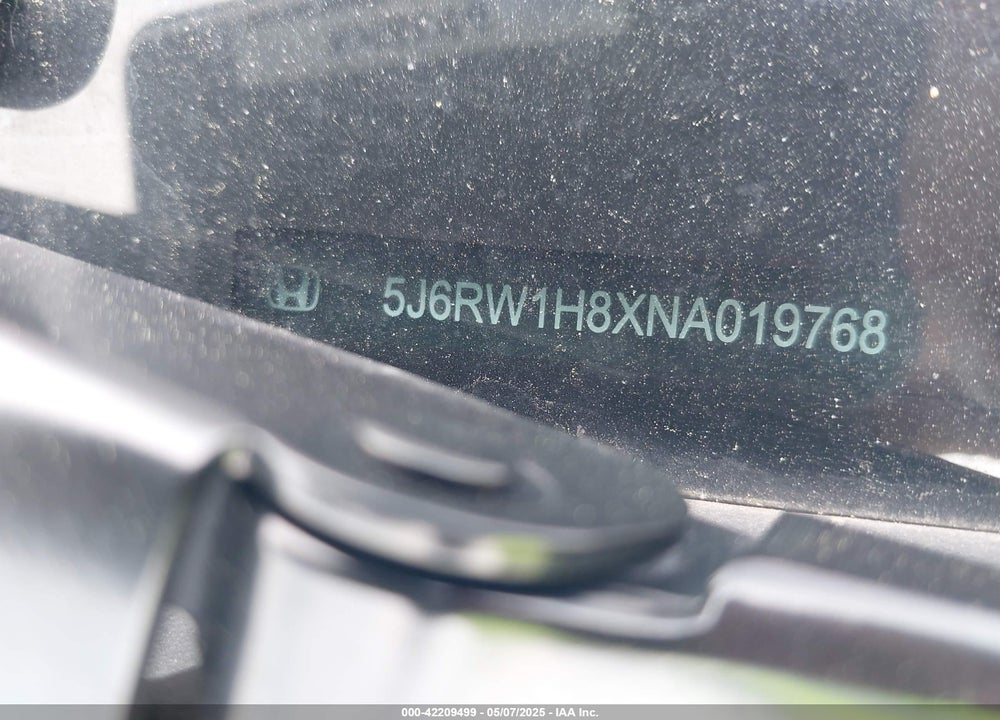 2022 HONDA CR-V 2WD EX-L VIN: 5J6RW1H8XNA019768