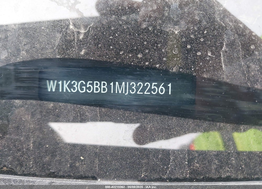 2021 MERCEDES-BENZ A-CLASS VIN: W1K3G5BB1MJ322561