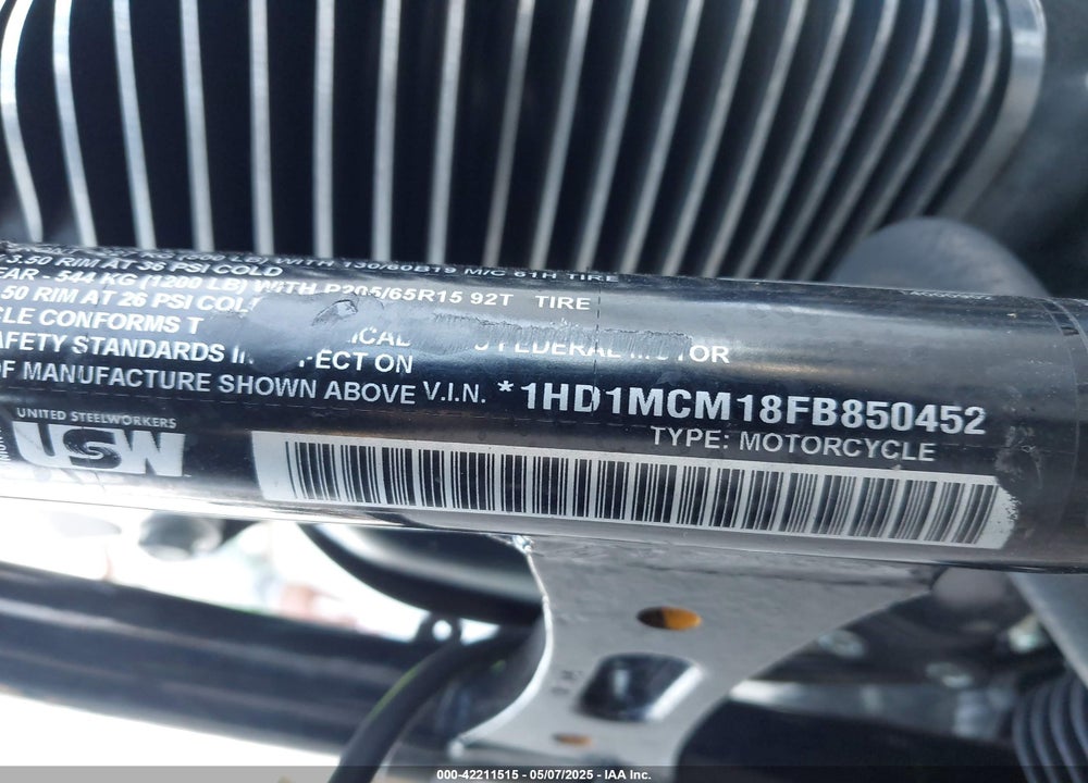 2015 HARLEY-DAVIDSON FLRT FREE WHEELER VIN: 1HD1MCM18FB850452