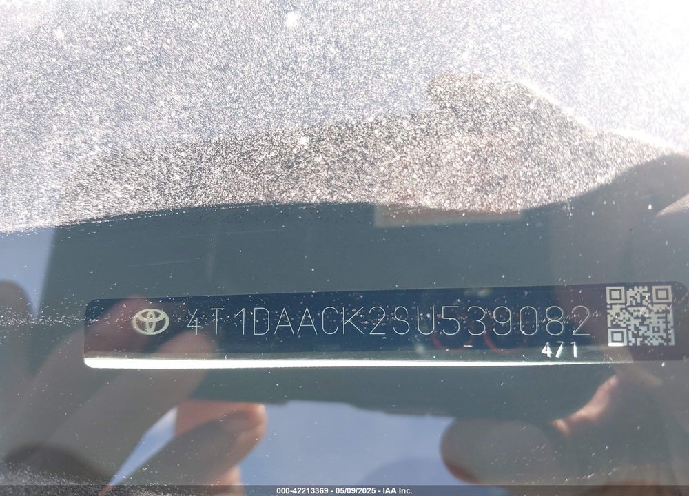 2025 TOYOTA CAMRY VIN: 4T1DAACK2SU539082