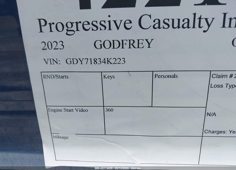 2023 GODFREY SWEETWATER PONTOON VIN: GDY71834K223
