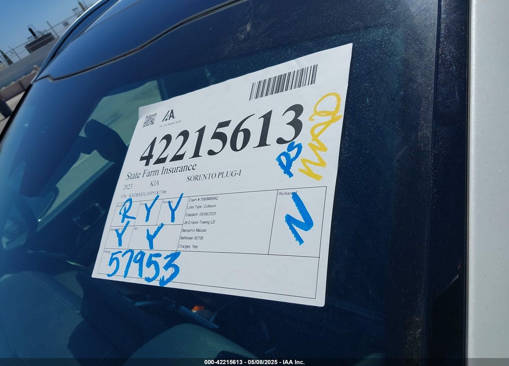 2023 KIA SORENTO PLUG-IN HYBRID SX PRESTIGE VIN: KNDRMDLH5P5187396