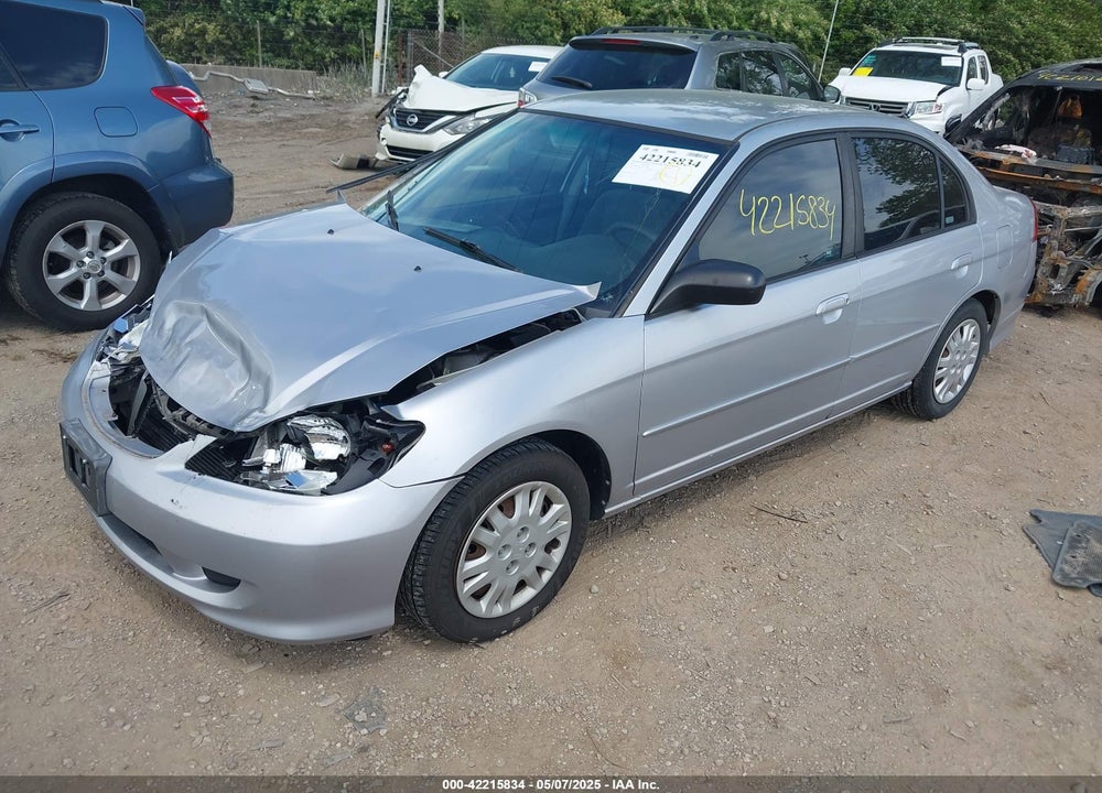 2005 HONDA CIVIC LX VIN: 2HGES16535H574900