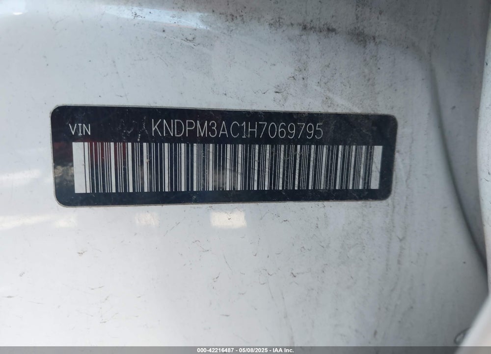 2017 KIA SPORTAGE LX VIN: KNDPM3AC1H7069795