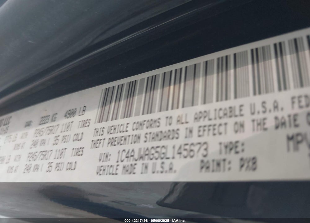 2016 JEEP WRANGLER / VIN: 1C4AJWAG5GL145673