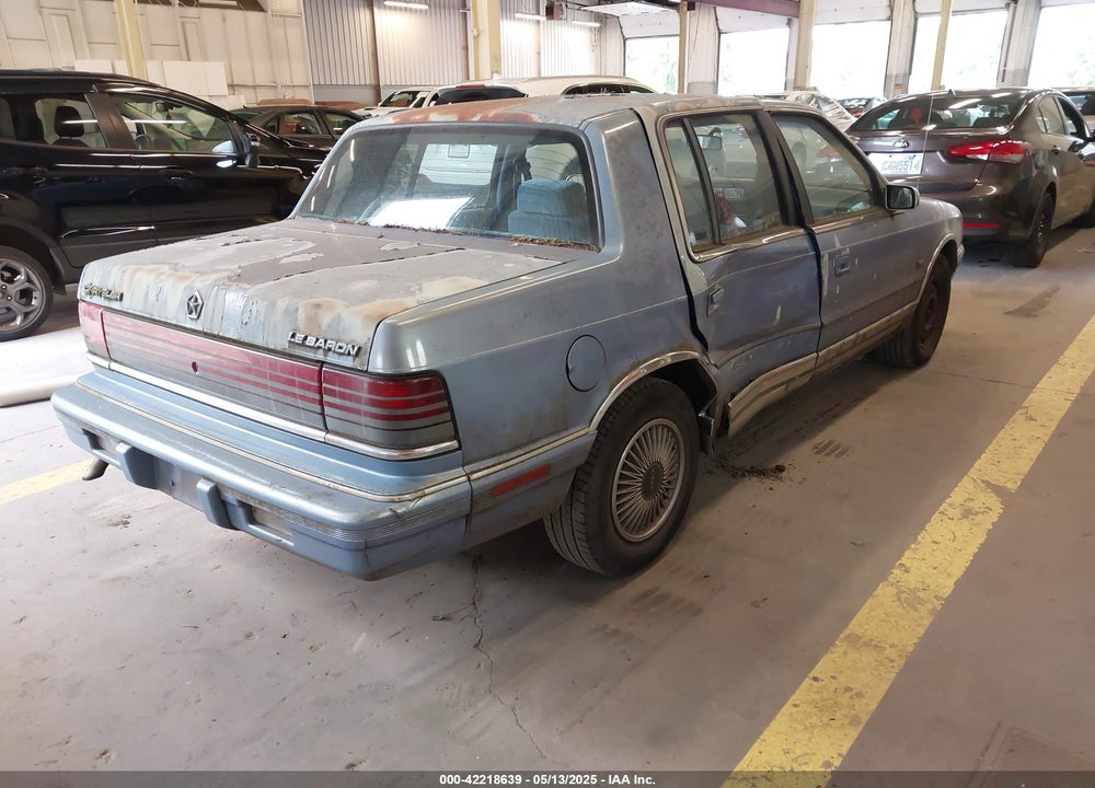 1992 CHRYSLER LEBARON A-BODY VIN: 3C3XA4638NT244160