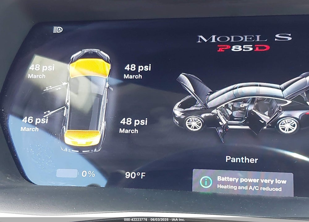 2015 TESLA MODEL S VIN: 5YJSA1H42FF091611