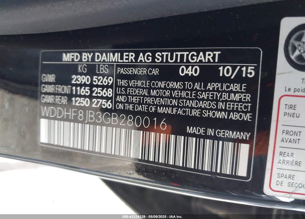 2016 MERCEDES-BENZ E 350 4MATIC VIN: WDDHF8JB3GB280016