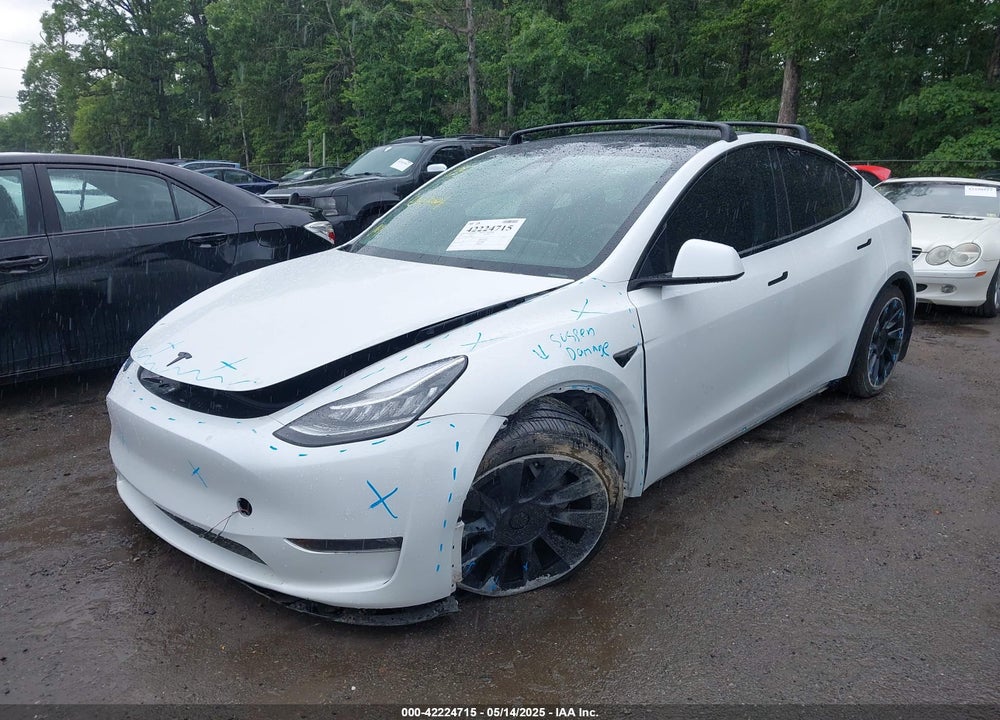 2021 TESLA MODEL Y LONG RANGE DUAL MOTOR ALL-WHEEL DRIVE VIN: 5YJYGDEE7MF108245