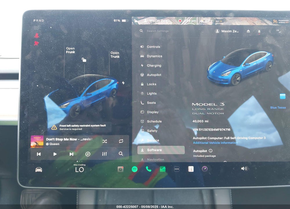 2021 TESLA MODEL 3 VIN: 5YJ3E1EB4MF974716