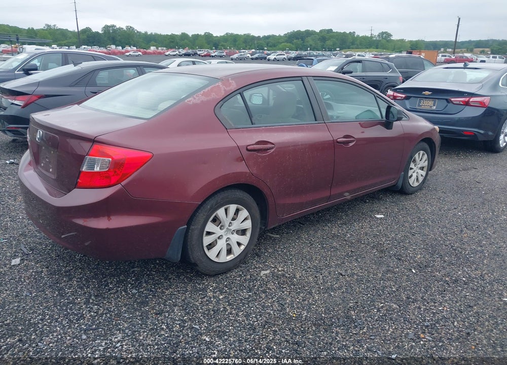 2012 HONDA CIVIC VIN: 2HGFB2F55CH600274