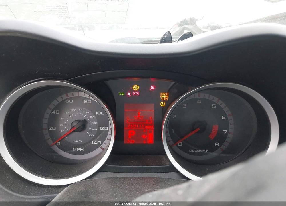 2008 MITSUBISHI LANCER VIN: JA3AU86U78U044985