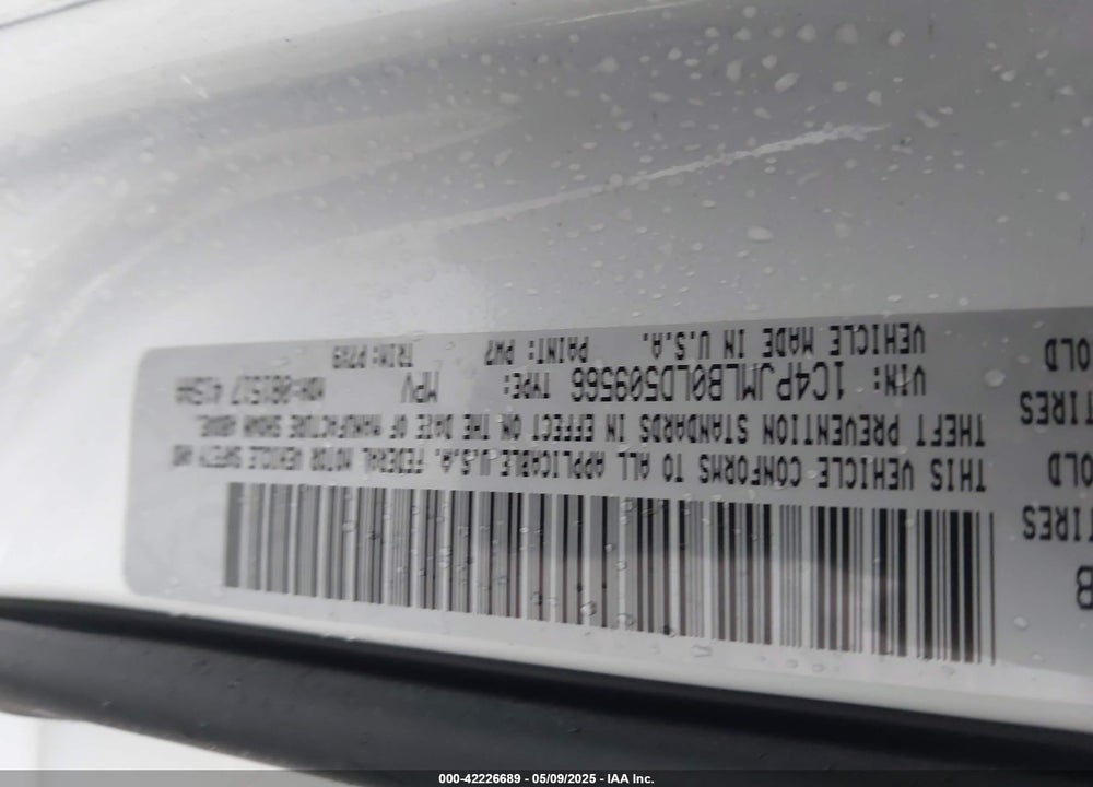 2020 JEEP CHEROKEE VIN: 1C4PJMLB0LD509566