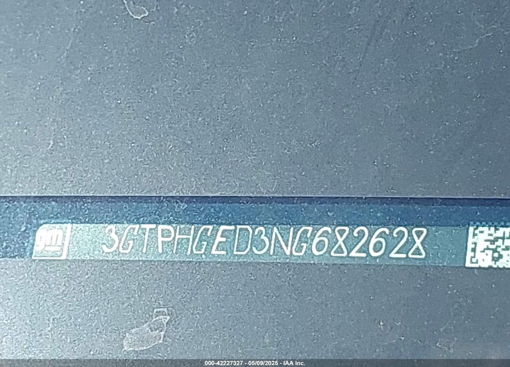 2022 GMC SIERRA 1500 VIN: 3GTPHGED3NG682628