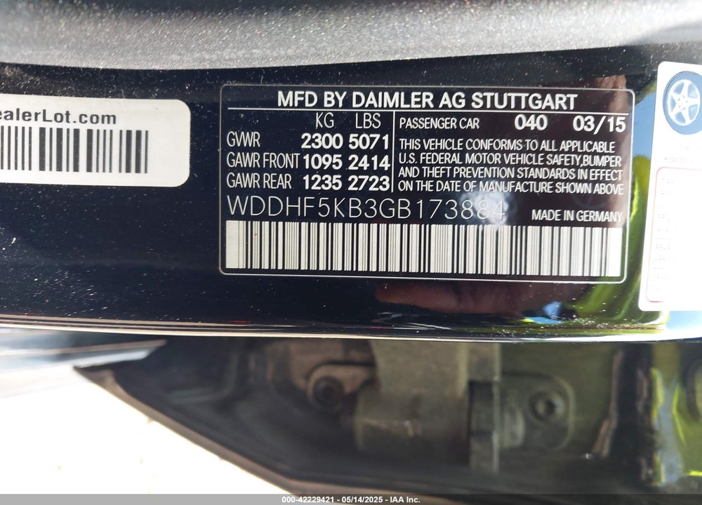2016 MERCEDES-BENZ E 350 VIN: WDDHF5KB3GB173884