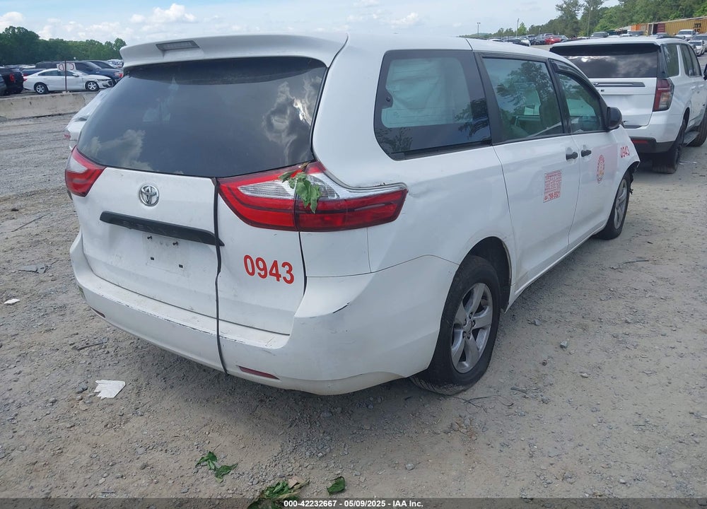 2017 TOYOTA SIENNA L 7 PASSENGER VIN: 5TDZZ3DC7HS819101