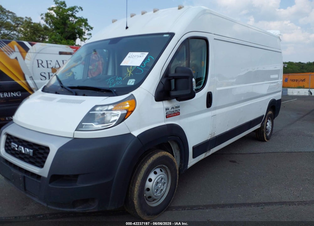 2021 RAM PROMASTER 2500 HIGH ROOF 159 WB VIN: 3C6LRVDG5ME576517