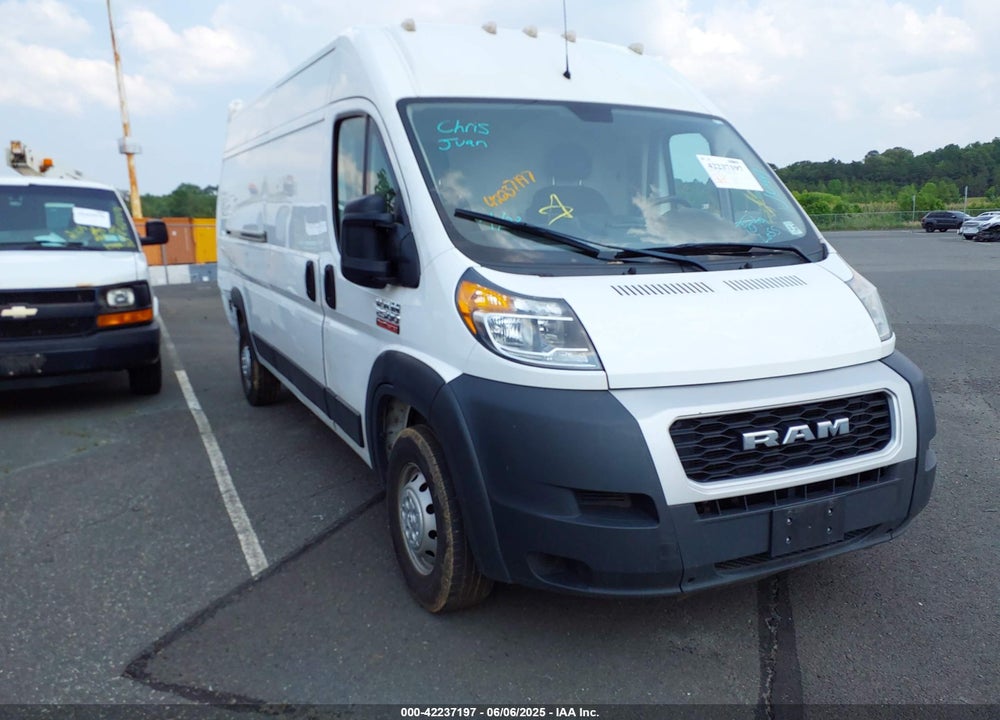 2021 RAM PROMASTER 2500 HIGH ROOF 159 WB VIN: 3C6LRVDG5ME576517