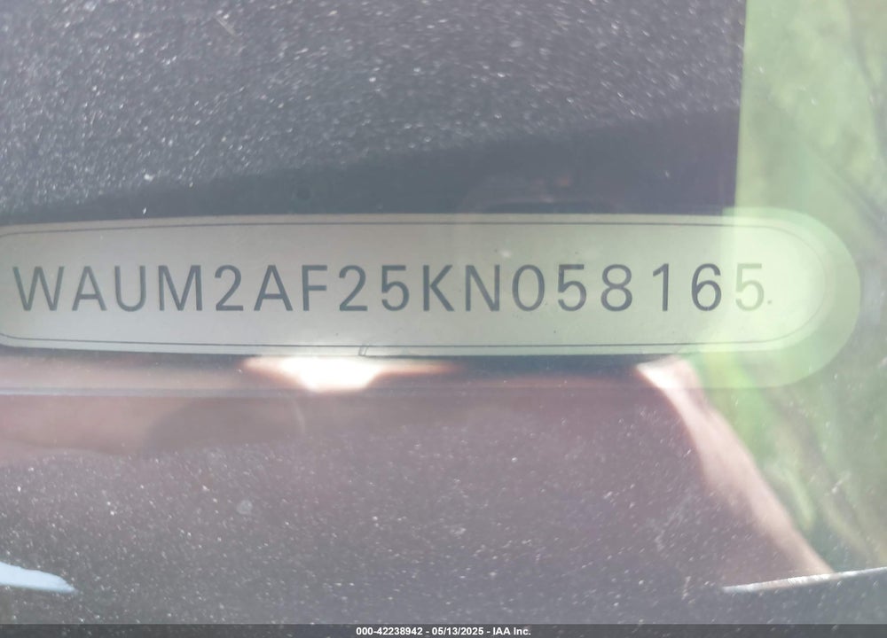 2019 AUDI A6 VIN: WAUM2AF25KN058165