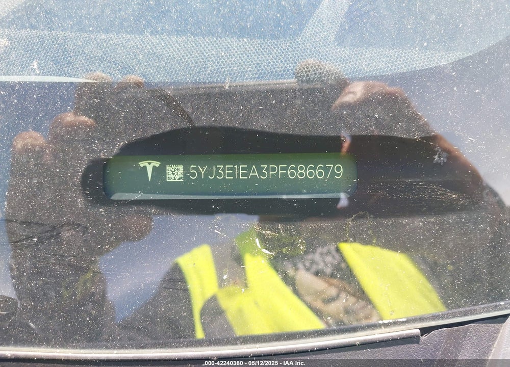 2023 TESLA MODEL 3 VIN: 5YJ3E1EA3PF686679