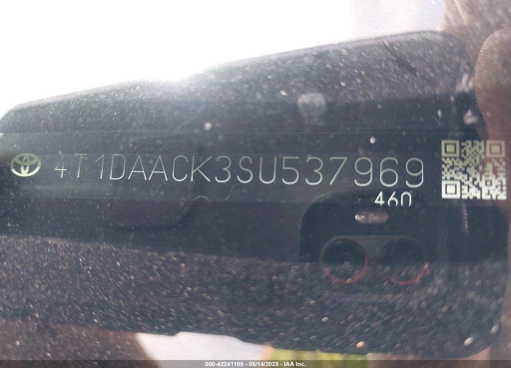 2025 TOYOTA CAMRY VIN: 4T1DAACK3SU537969