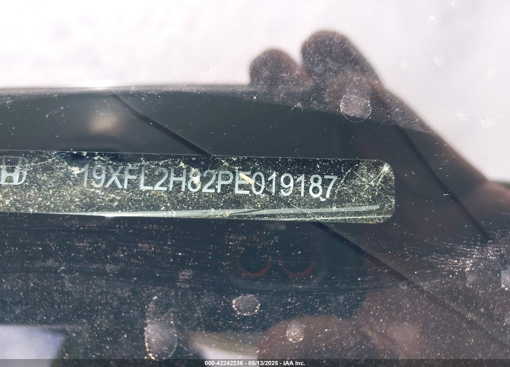 2023 HONDA CIVIC VIN: 19XFL2H82PE019187