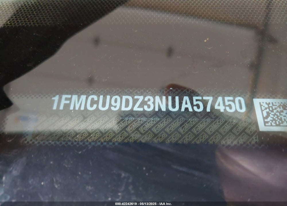 2022 FORD ESCAPE TITANIUM HYBRID VIN: 1FMCU9DZ3NUA57450