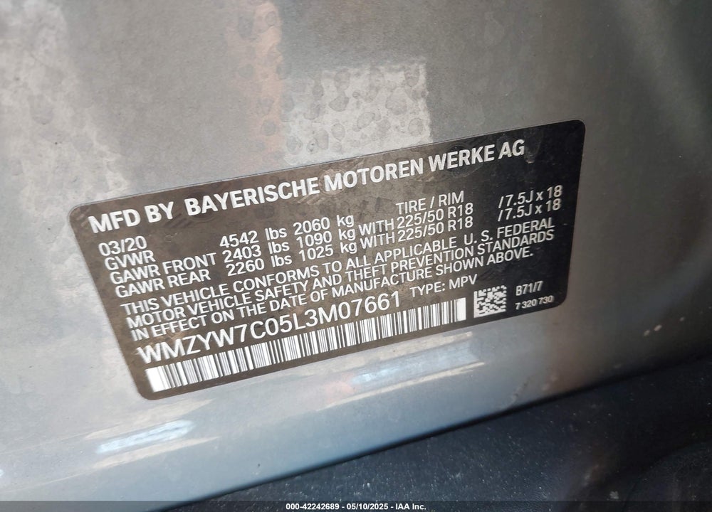 2020 MINI COUNTRYMAN COOPER S VIN: WMZYW7C05L3M07661