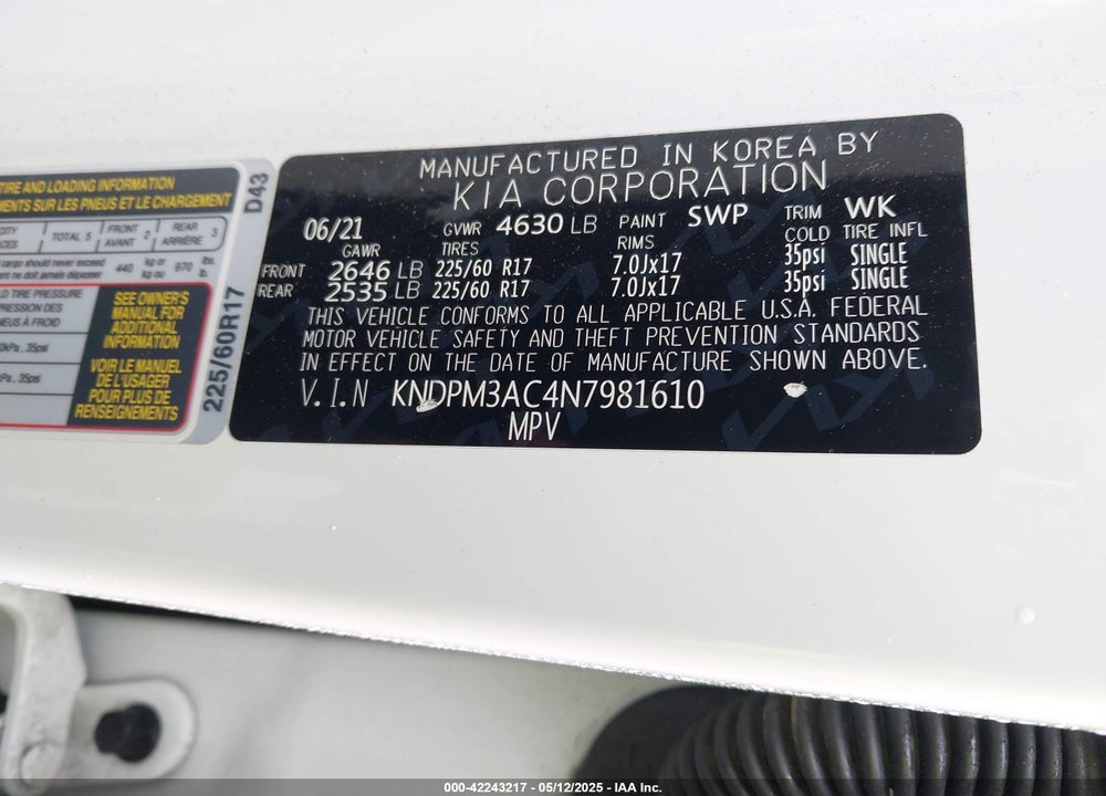 2022 KIA SPORTAGE LX VIN: KNDPM3AC4N7981610