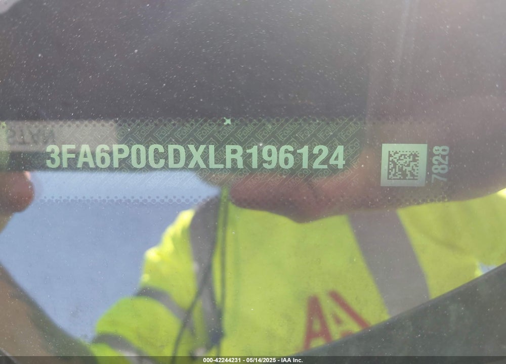 2020 FORD FUSION VIN: 3FA6P0CDXLR196124