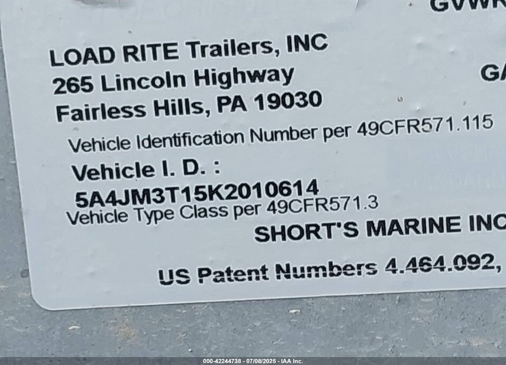 2011 BENNINGTON MARINE 20SL VIN: 5A4JM3T15K2010614