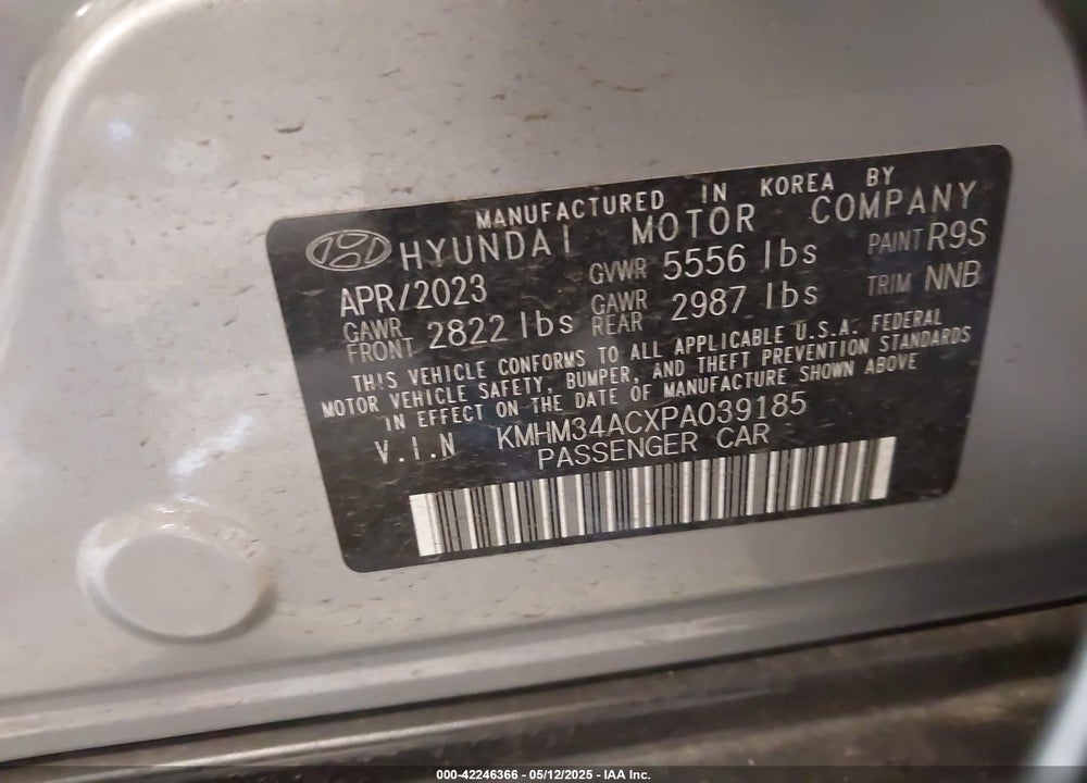 2023 HYUNDAI IONIQ 6 VIN: KMHM34ACXPA039185