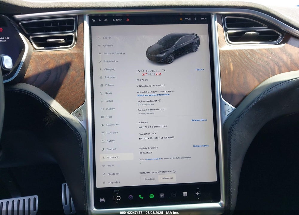 2016 TESLA MODEL X 60D/P100D/P90D VIN: 5YJXCAE47GF005120