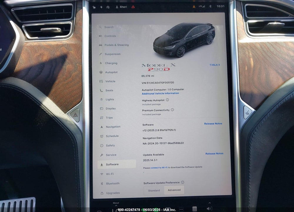 2016 TESLA MODEL X 60D/P100D/P90D VIN: 5YJXCAE47GF005120