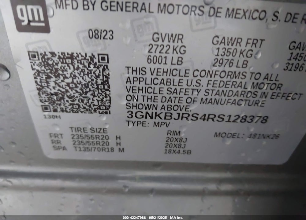 2024 CHEVROLET BLAZER AWD 3LT VIN: 3GNKBJRS4RS128378