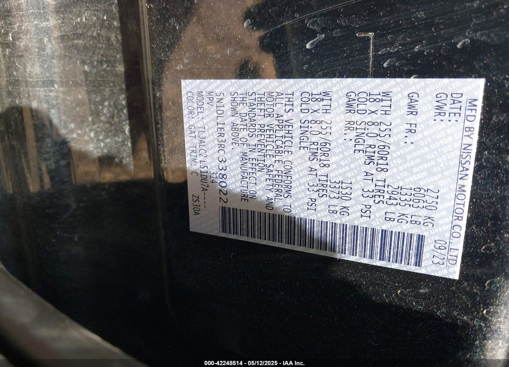 2024 INFINITI QX60 VIN: 5N1DL1ER3RC338022