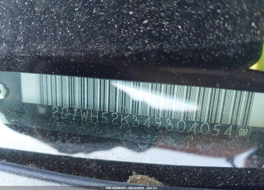 2004 CHEVROLET IMPALA LS VIN: 2G1WH52K349304054