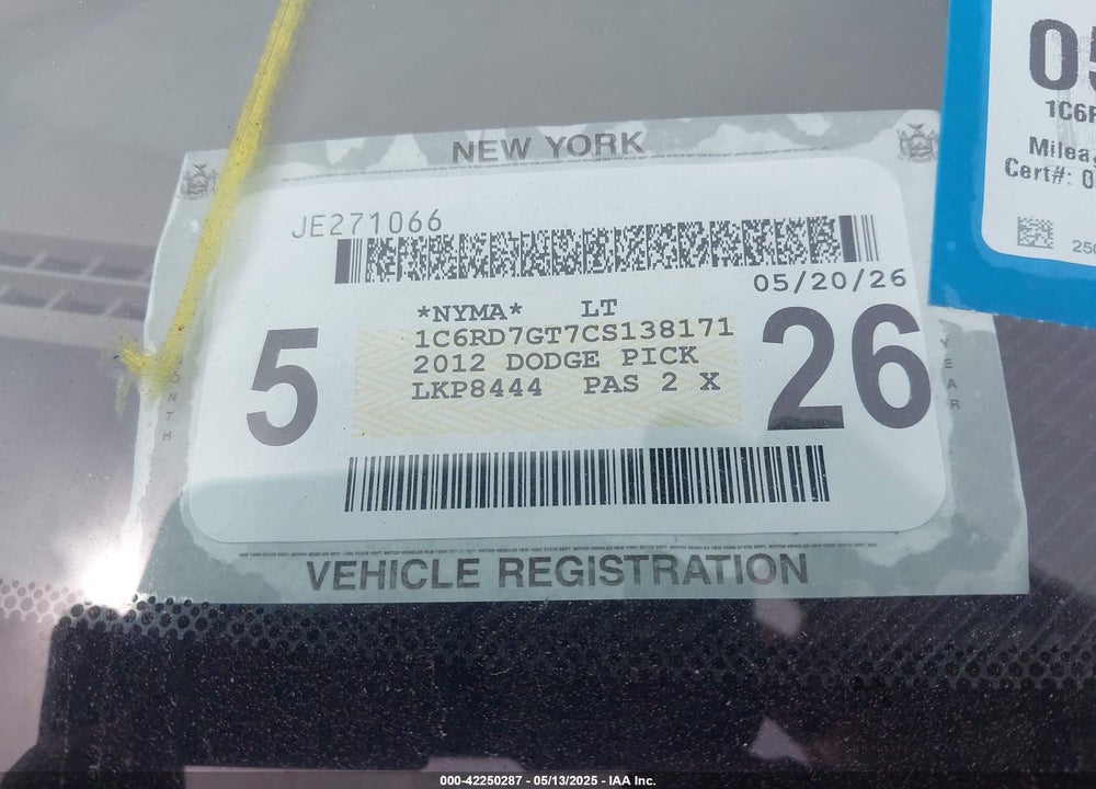 2012 RAM 1500 SLT VIN: 1C6RD7GT7CS138171