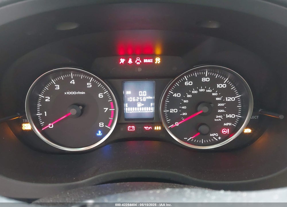 2015 SUBARU IMPREZA 2.0I VIN: JF1GJAA66FG006606