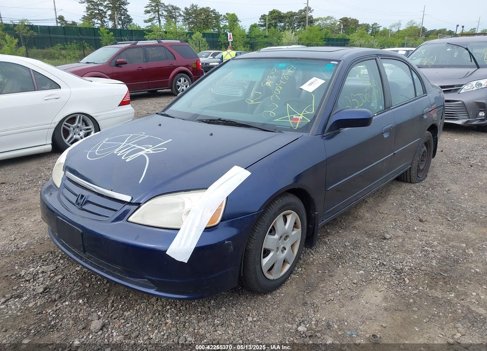 2001 HONDA CIVIC EX VIN: 2HGES26791H611479