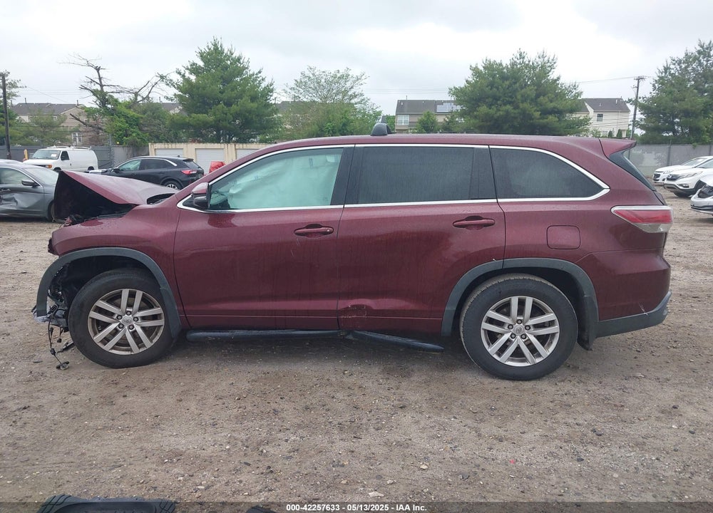 2015 TOYOTA HIGHLANDER VIN: 5TDBKRFH6FS145117