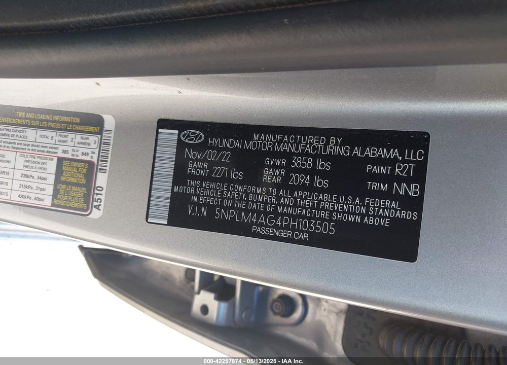 2023 HYUNDAI ELANTRA VIN: 5NPLM4AG4PH103505