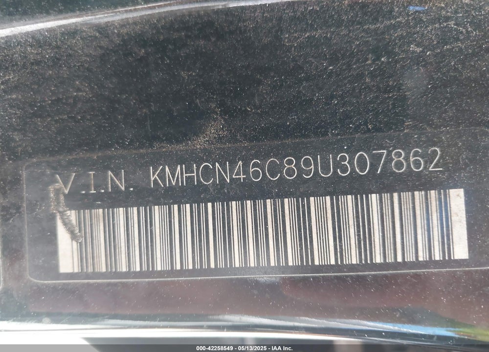2009 HYUNDAI ACCENT VIN: KMHCN46C89U307862
