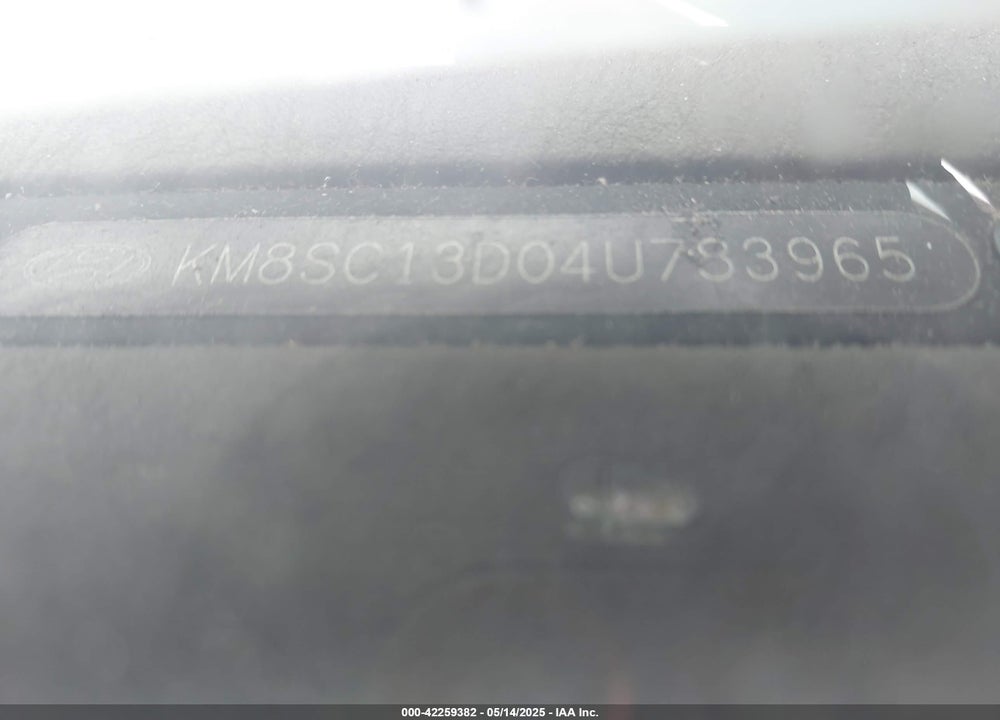 2004 HYUNDAI SANTA FE GLS VIN: KM8SC13D04U783965