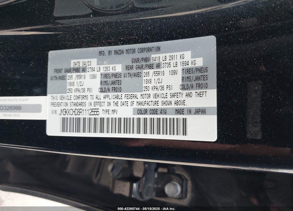 2024 MAZDA CX-90 3.3 TURBO PREFERRED PLUS VIN: JM3KKCHD8R1112555