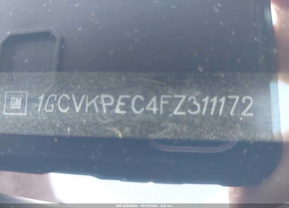 2015 CHEVROLET SILVERADO 1500 VIN: 1GCVKPEC4FZ311172