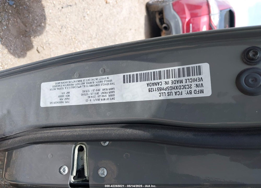 2023 DODGE CHARGER GT VIN: 2C3CDXHG5PH651128