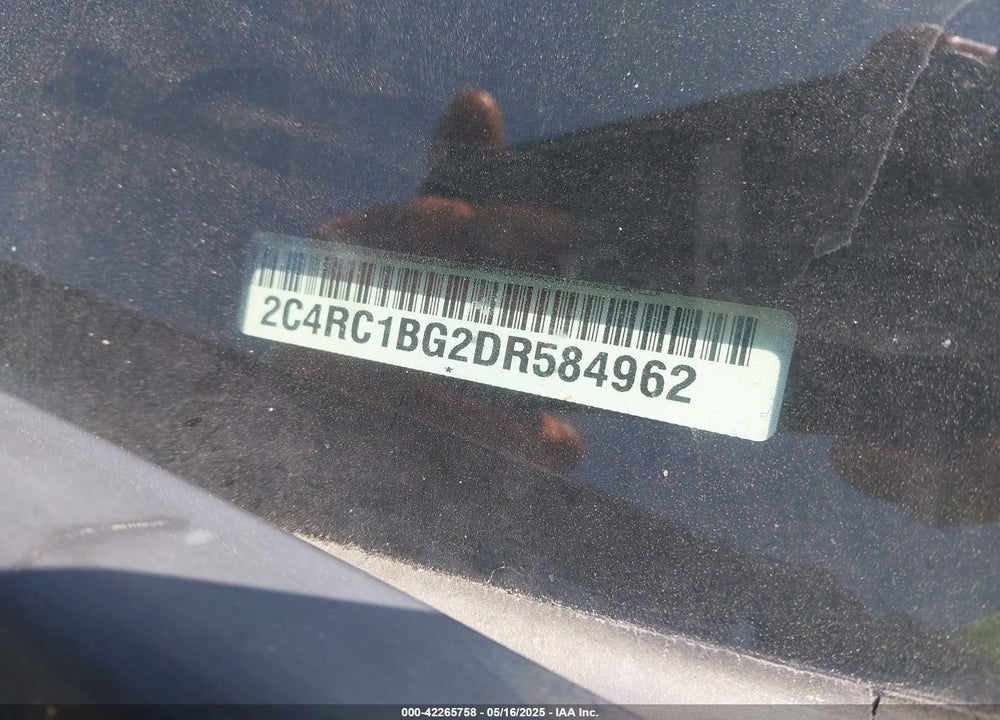 2013 CHRYSLER TOWN & COUNTRY TOURING VIN: 2C4RC1BG2DR584962