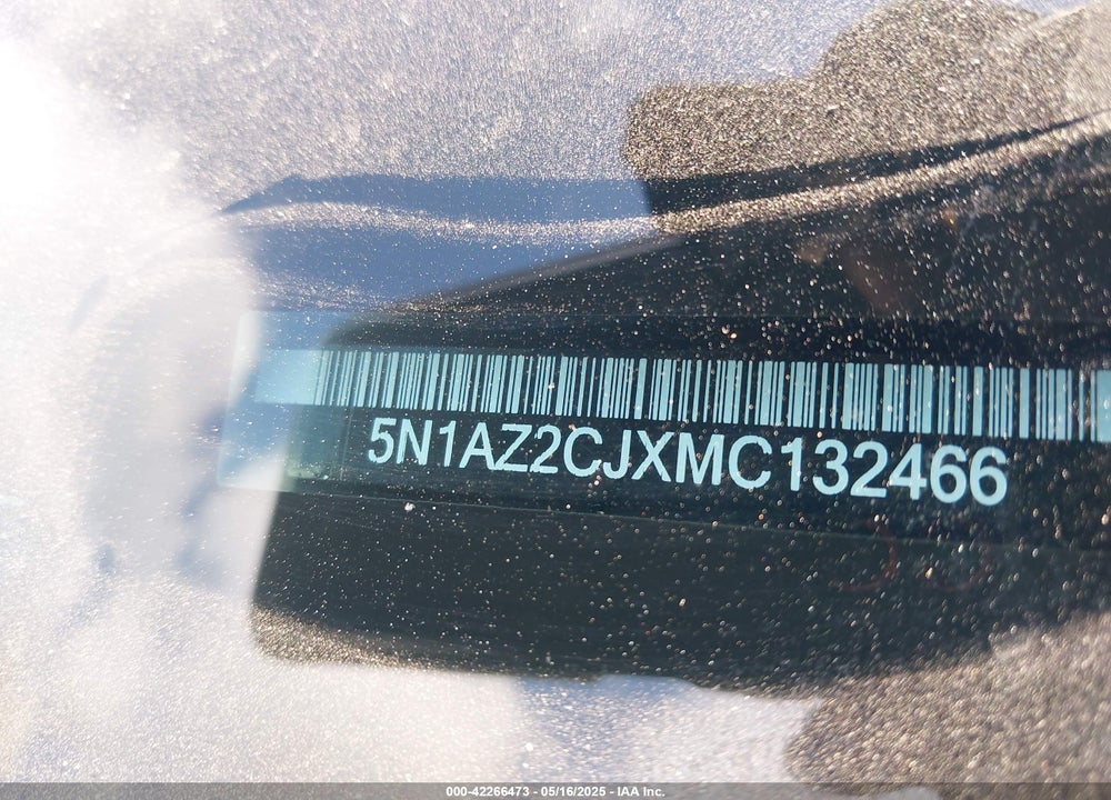 2021 NISSAN MURANO VIN: 5N1AZ2CJXMC132466